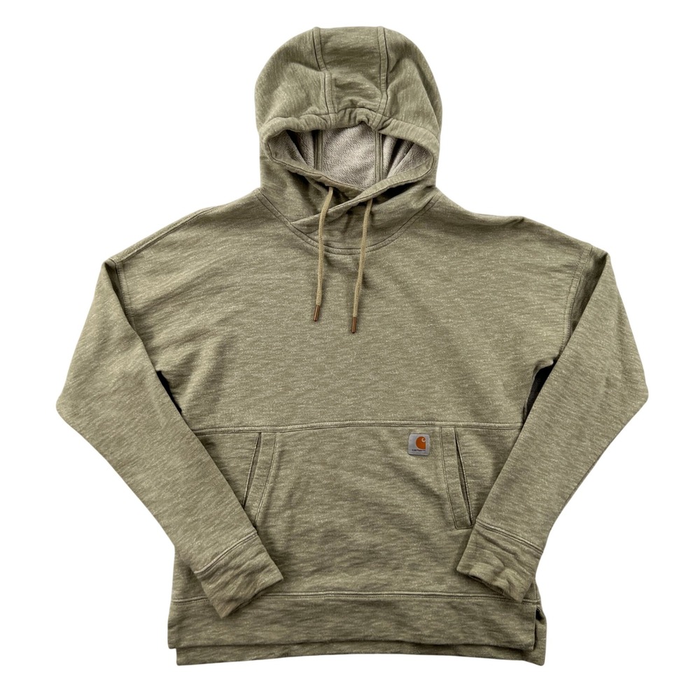 Carhartt Relaxed Fit Newberry Pullover Hoodie Women XS Sage Green Heather Casual